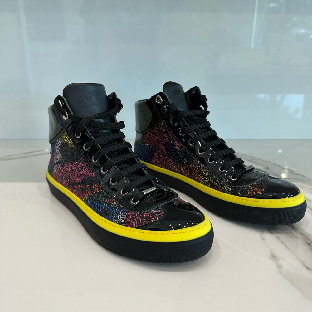 Jimmy Choo mens US 11 shoes, black and multi color